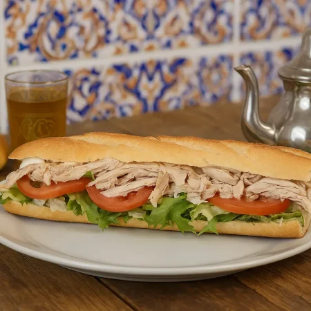 bocadillo pollo vegetales